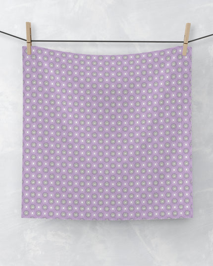 Lavender Star-crossed Bodies Face Towel, 13" x 13"