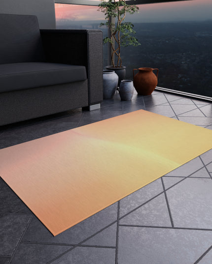 Hot Peach Fade Outdoor Rug, 36" x 60"