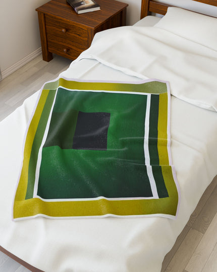 Alpha Shadow Velveteen Plush Blanket, 30" x 40"