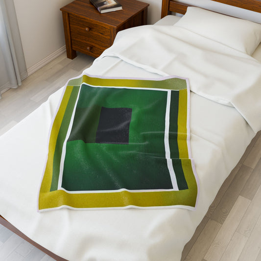 Alpha Shadow Velveteen Plush Blanket, 30" x 40"