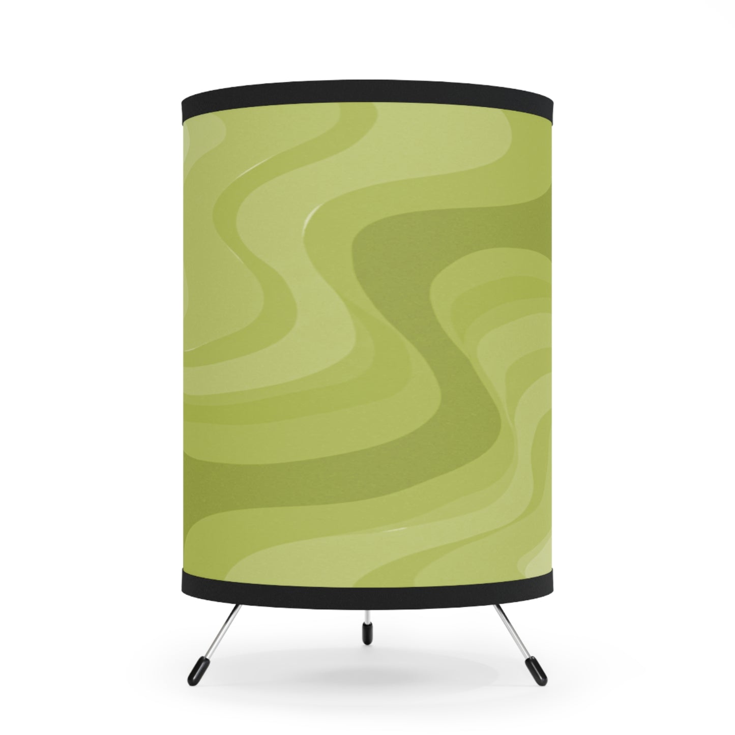 Lemon Wavey Tripod Lamp with High-Res Printed Shade, US\CA plug