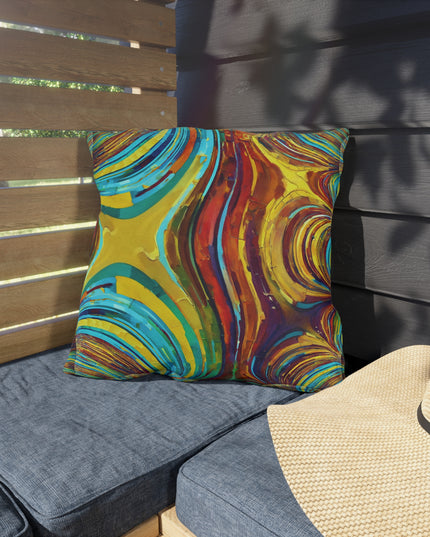 Uzi Spiral Alpha Outdoor Pillow, 18" x 18"
