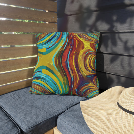 Uzi Spiral Alpha Outdoor Pillow, 18" x 18"