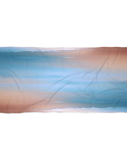 Blue Sea Peach Fog Beach Towel, 30" x 60"