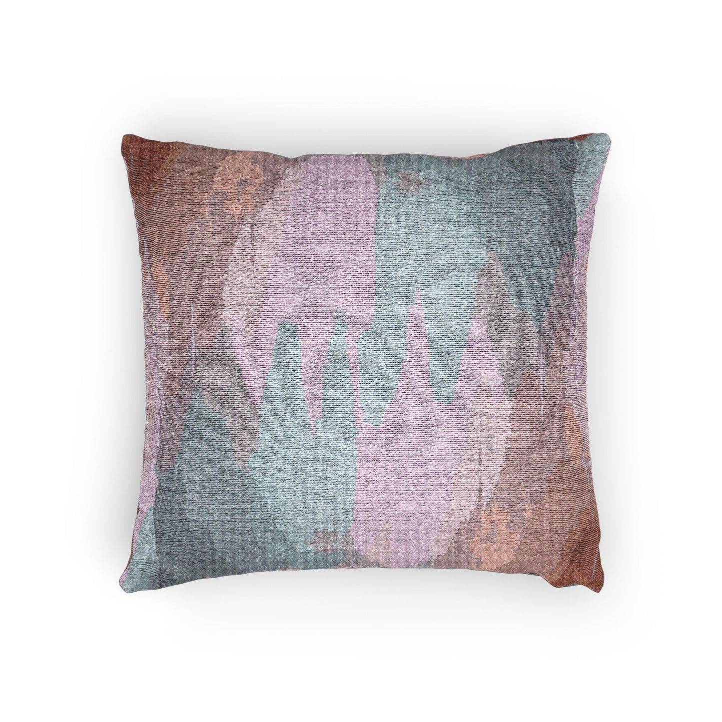 Gray Sea Pink Fog Woven Pillow, 17" x 18"