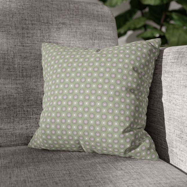 Olive Star-crossed Bodies Spun Polyester Square Pillowcase, 14" x 14"