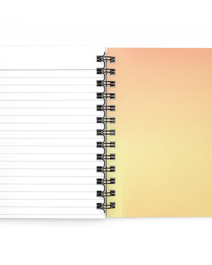 Hot Peach Fade Spiral Bound Journal, 5" x 7" 150 pages