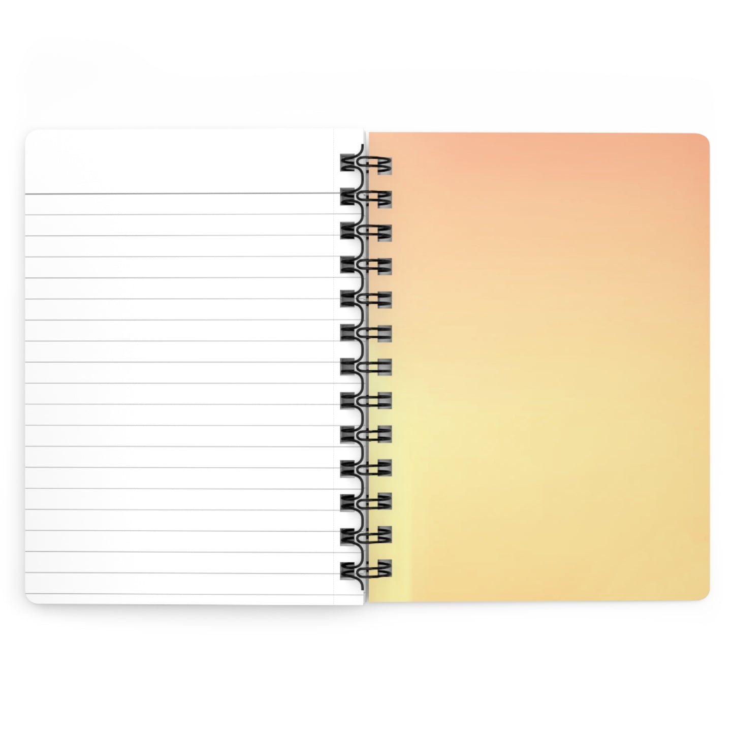 Hot Peach Fade Spiral Bound Journal, 5" x 7" 150 pages