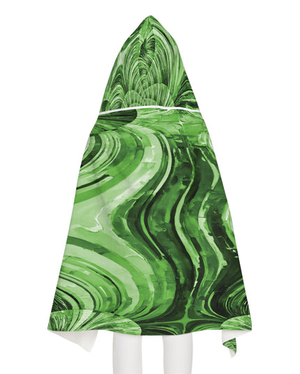 Uzi Spiral Mint Pastel Youth Hooded Towel, 24" x 48"