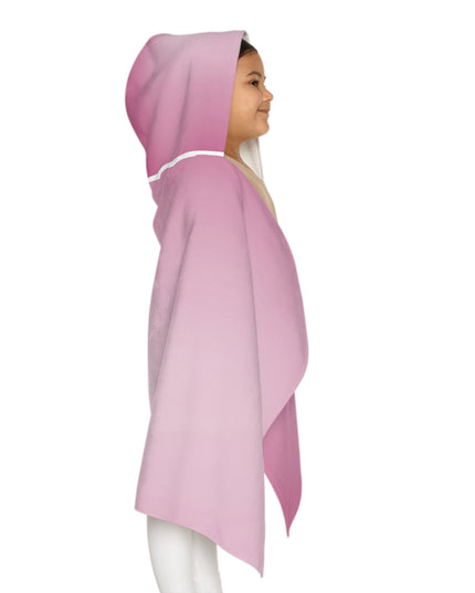 Pink Blush Fade Youth Hooded Towel, 24" x 48"