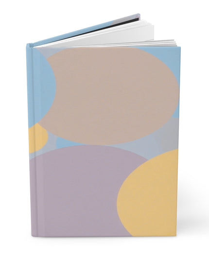 Pastel Baby Blue and Peach Patches 5.75" x 8" Hardcover Journal Matte with 150 lined pages