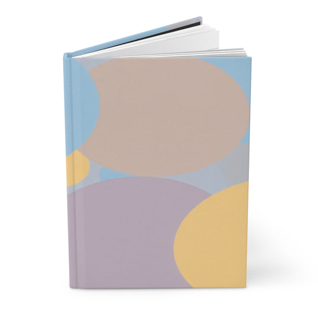 Pastel Baby Blue and Peach Patches 5.75" x 8" Hardcover Journal Matte with 150 lined pages