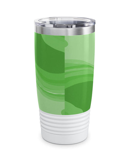 Greenie Meanie Wavey Ringneck Tumbler, 20oz in white