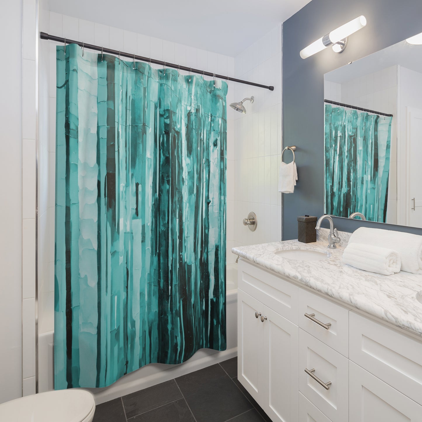 Striped Tif Shower Curtains, 71" x 74"