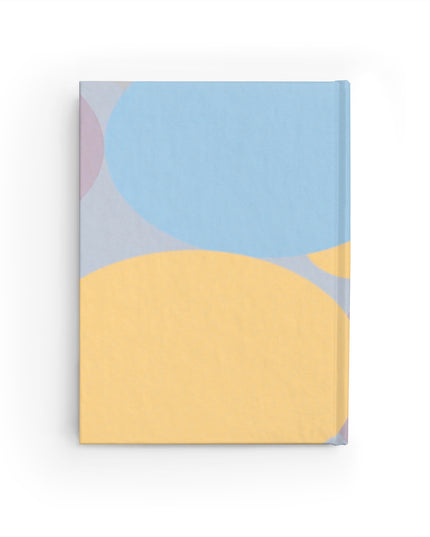 Pastel Baby Blue and Peach Patches 5" x 7" Journal - 128 Blank pages