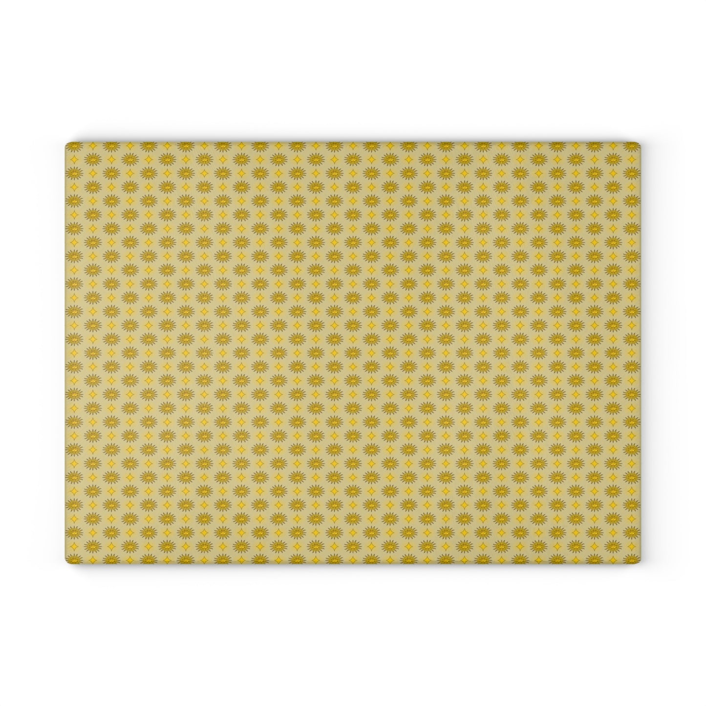 Lemongrass Star-crossed Bodies Glass Cutting Board, 11" x 15"