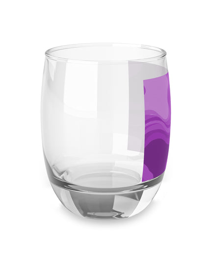 Wavey Purple Wavey Whiskey Glass, 6 oz