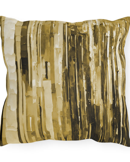 Striped Light Brown Pastel 16" x 16" Outdoor Pillow