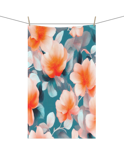 Orange Blossom Floral Bunch Tea Towels (cotton, poly), 18" x "30