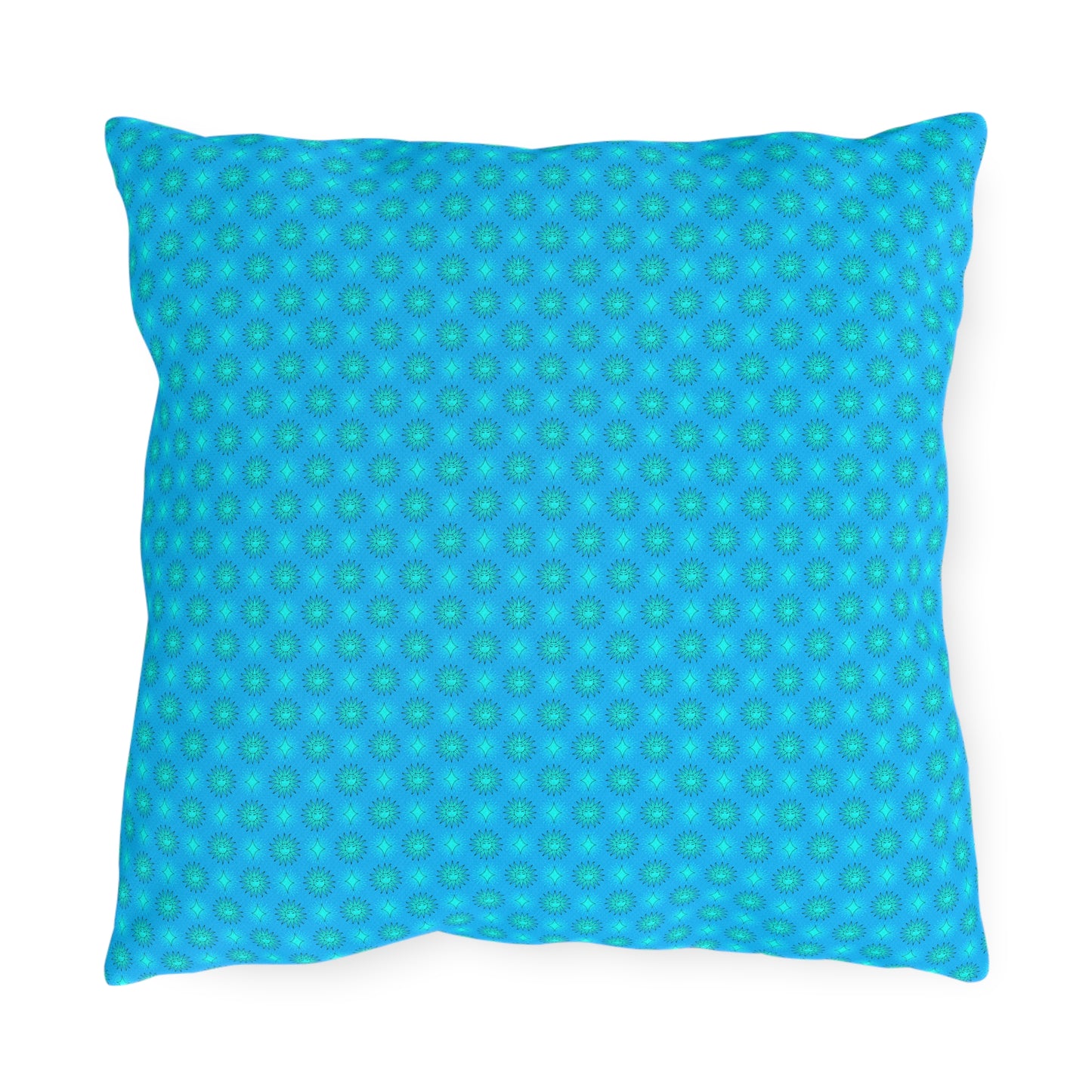 Light Blue Star-crossed Bodies 16" x 16" Outdoor Pillows