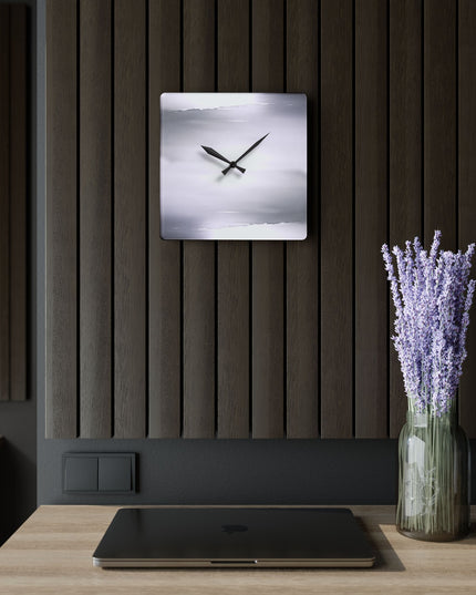 Sephia Sea Dark Fog Acrylic Wall Clock, Round or Square, 10.75" x 10.75"