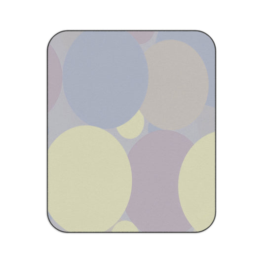 Pastel Soft Blue and Soft White Patches 61" × 51" Picnic Blanket