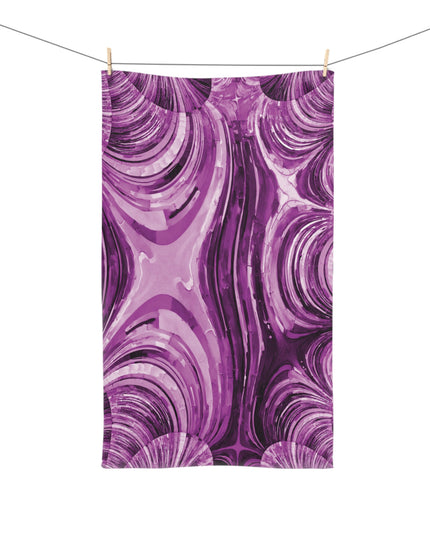 Uzi Spiral Powder Lavender Hand Towel, 16" x 28"