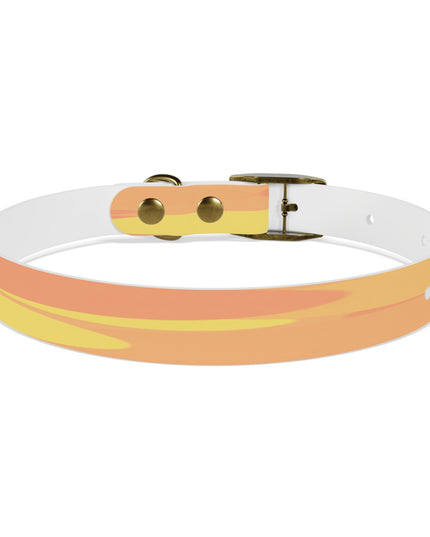 Pastel Bright Oranges Patches Small Dog Collar