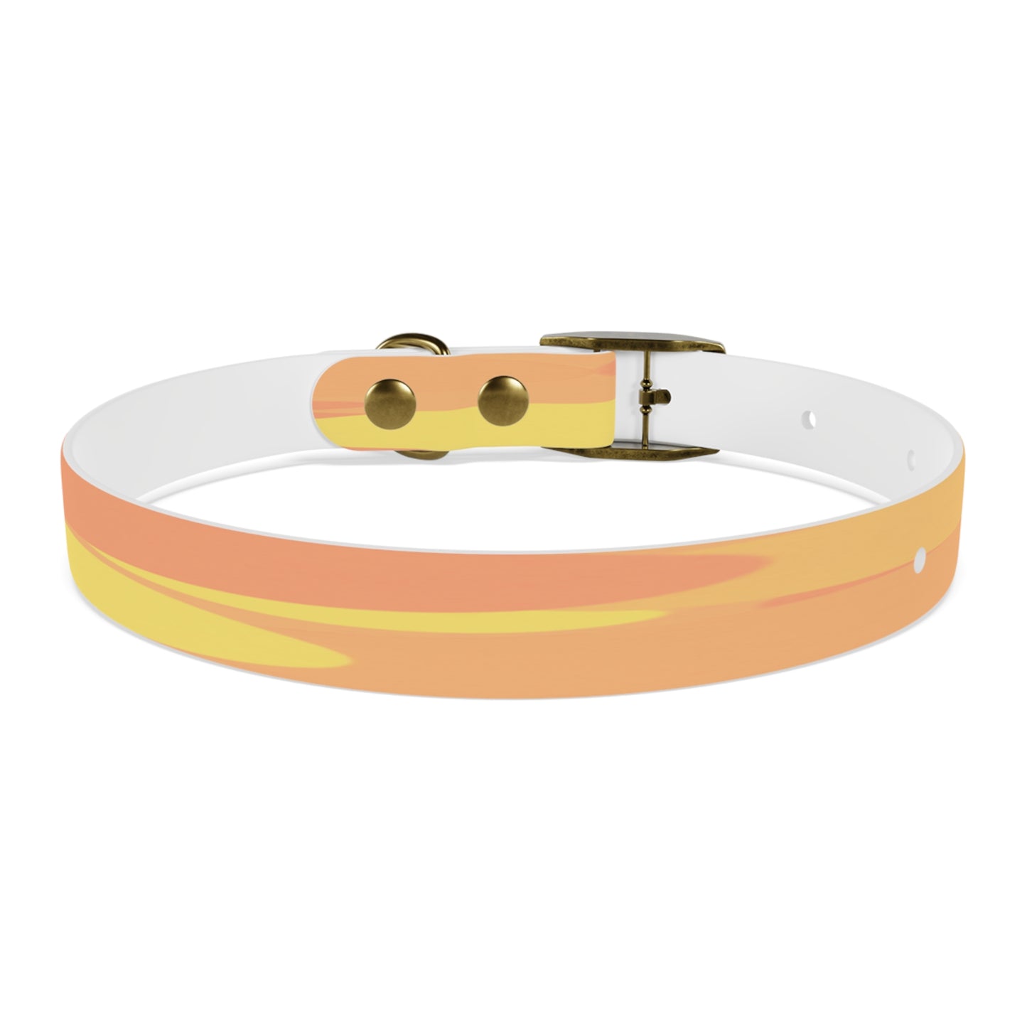 Pastel Bright Oranges Patches Small Dog Collar