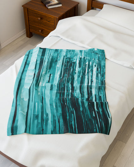 Striped Tif Velveteen Plush Blanket, 30" x 40"