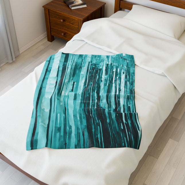 Striped Tif Velveteen Plush Blanket, 30" x 40"