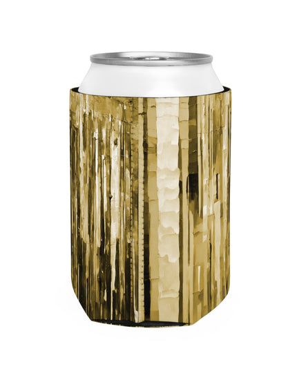 Striped Light Brown 12 oz Can Cooler Sleeve