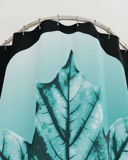 Tif Green Maple Leaf Shower Curtains, 71" x 74"