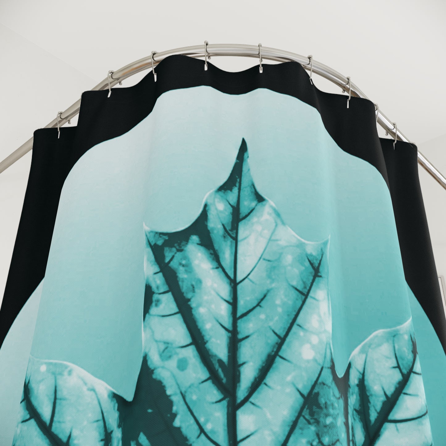 Tif Green Maple Leaf Shower Curtains, 71" x 74"