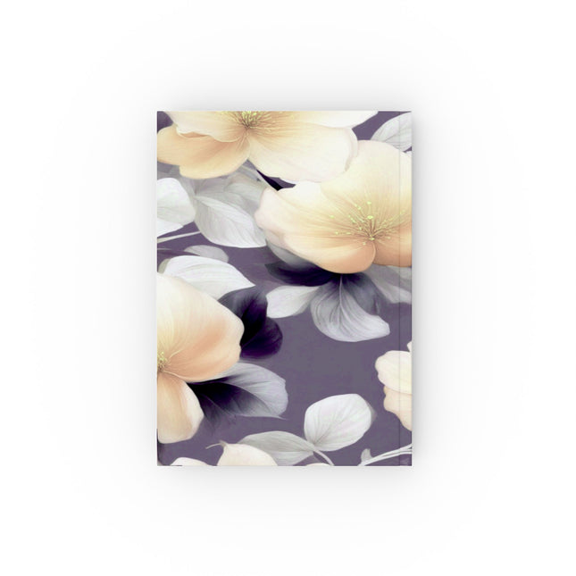White Blush Floral Bunch Bunch Hard Backed Journal with 128 blank pages, 5.2" x 7.4"