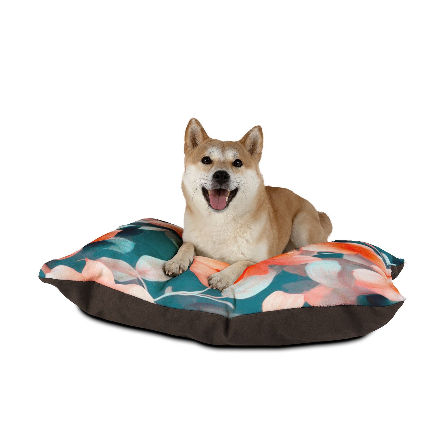 Orange Blossom Floral Bunch Pet Bed, 40" × 30"