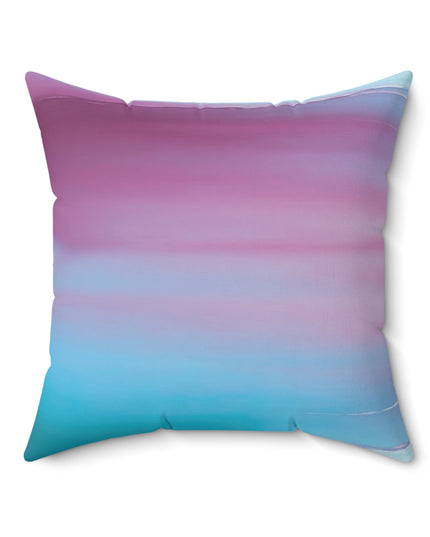 Wine Sea Blue Fog 20" x 20" Faux Suede Square Pillow