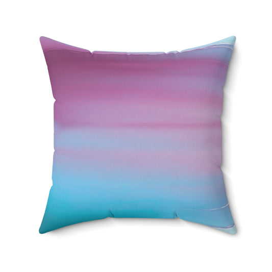 Wine Sea Blue Fog 20" x 20" Faux Suede Square Pillow