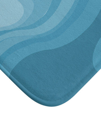 Sky Blue Wavey 24" x 17" Bath Mat