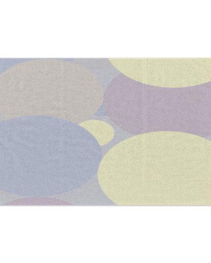 Pastel Soft Blue and Soft White Patches Rally Towel, 11" x 18"