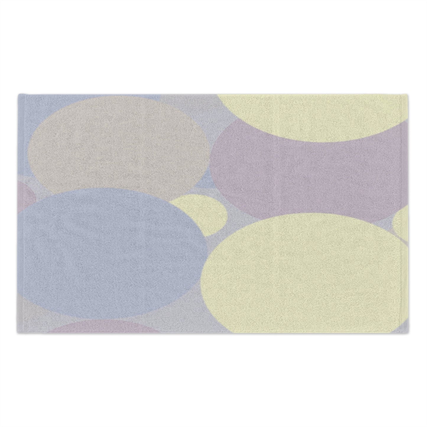 Pastel Soft Blue and Soft White Patches Rally Towel, 11" x 18"