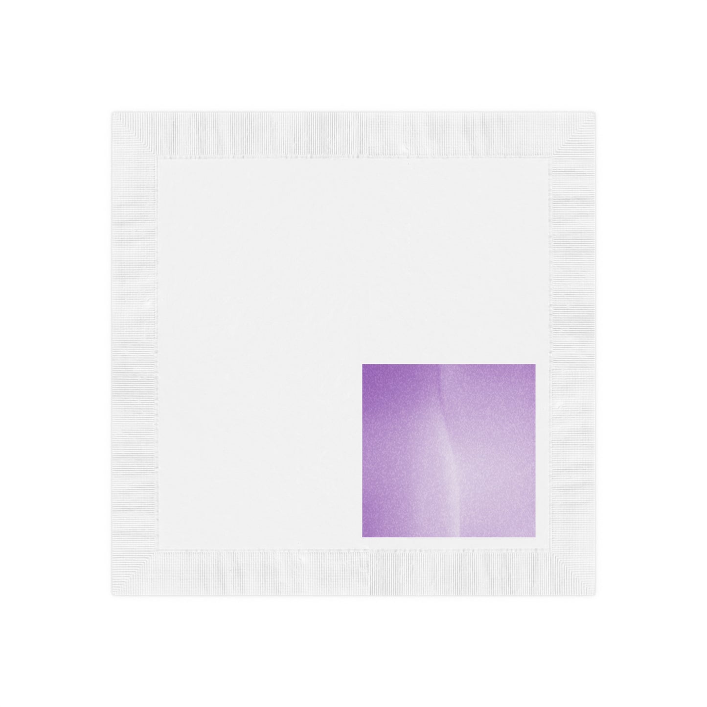 Soft Lavender Fade White Coined Napkins, 6.5" x 6.5"