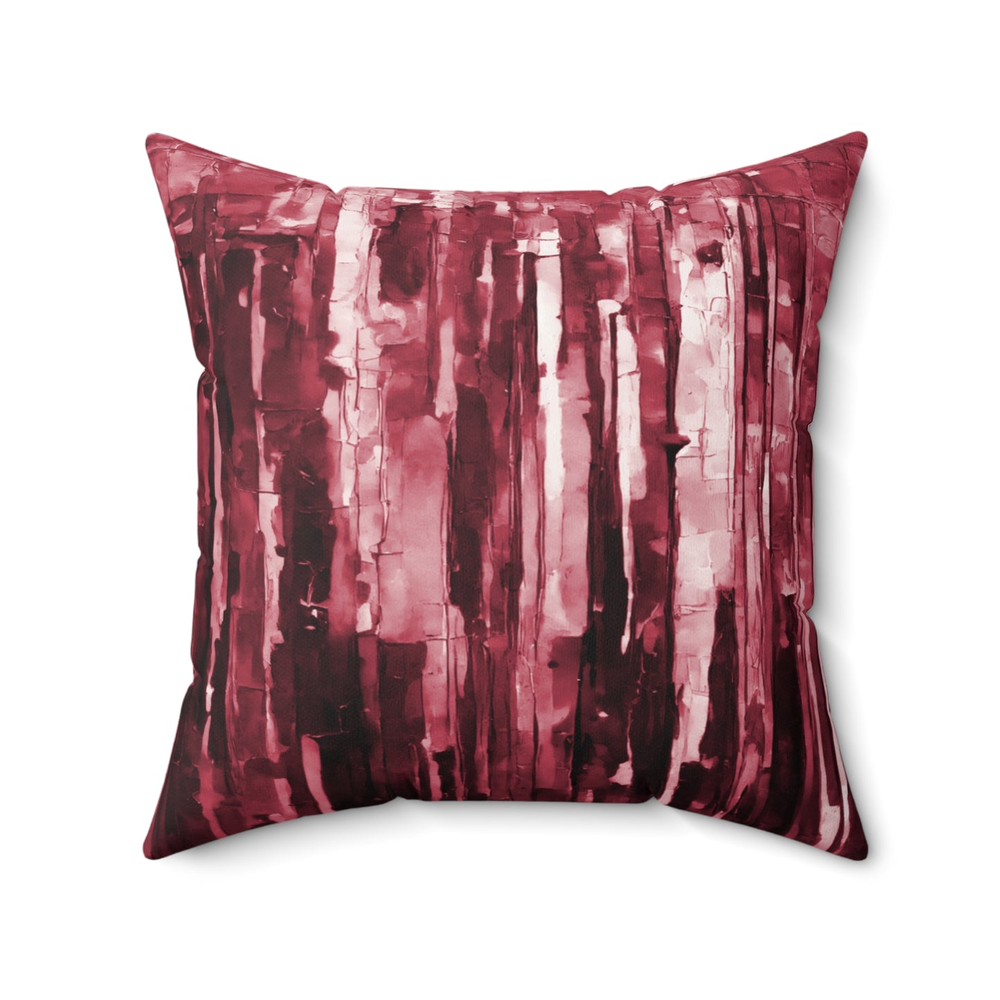 Striped Ruby Pastel 20" x 20" Faux Suede Square Pillow
