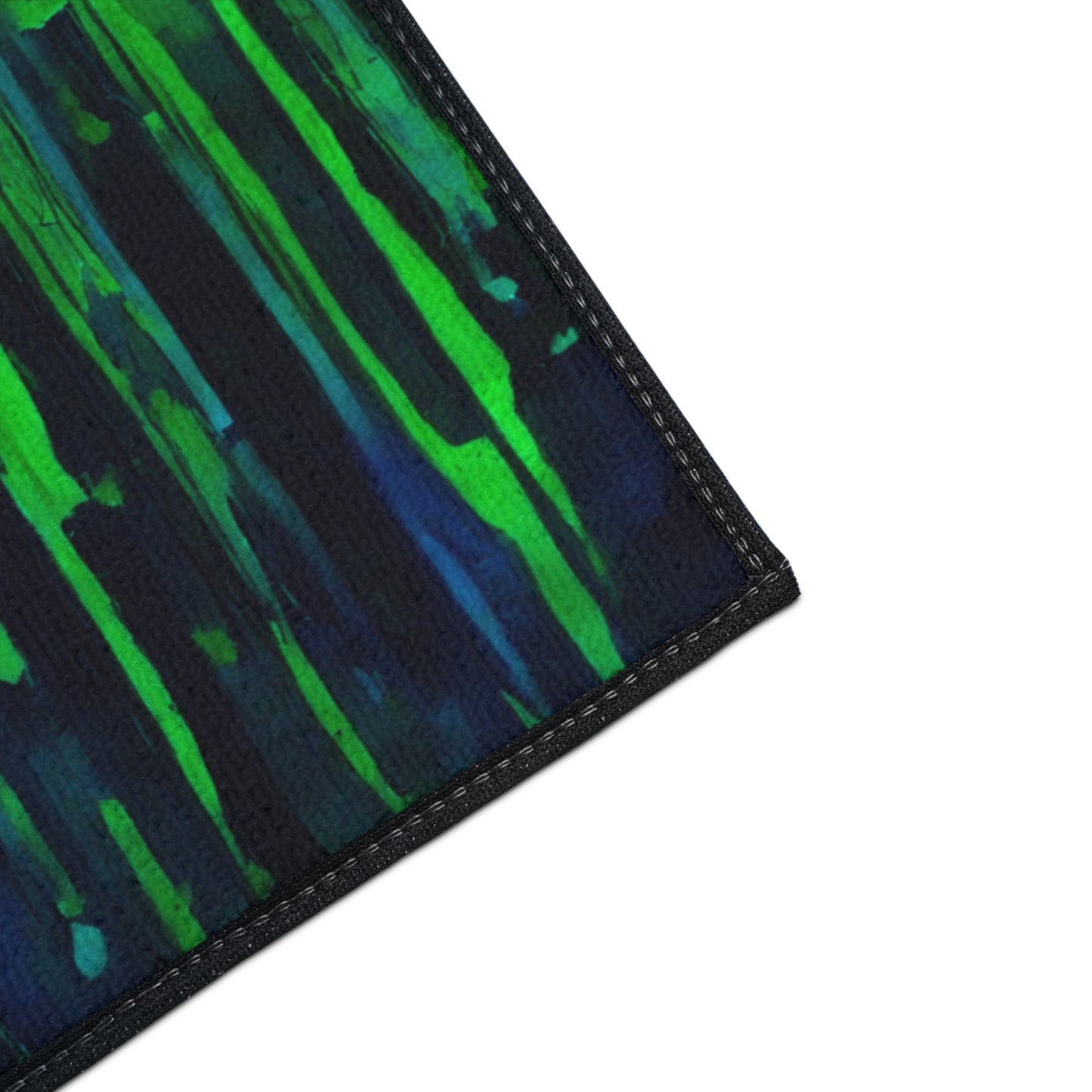Striped Blue Green 36" x 60" Heavy Duty Floor Mat
