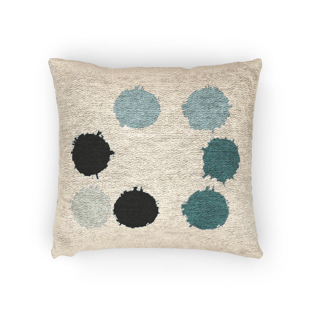 Tif Green Barrel Woven Pillow, 17" x 18"