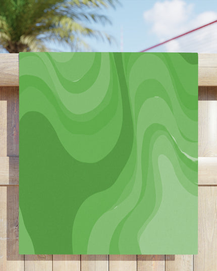 Greenie Meanie Wavey Beach Towel, 30" x 60"