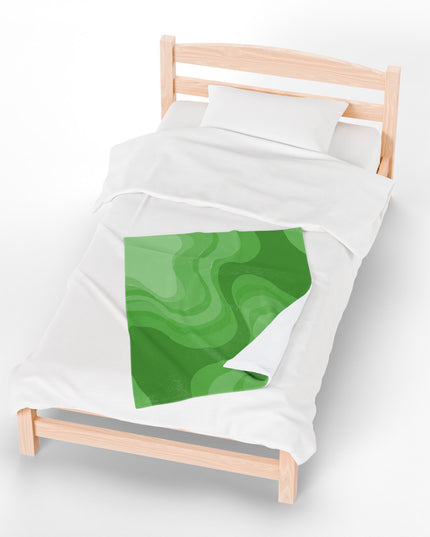 Greenie Meanie Wavey Velveteen Plush Blanket, 30" x 40"
