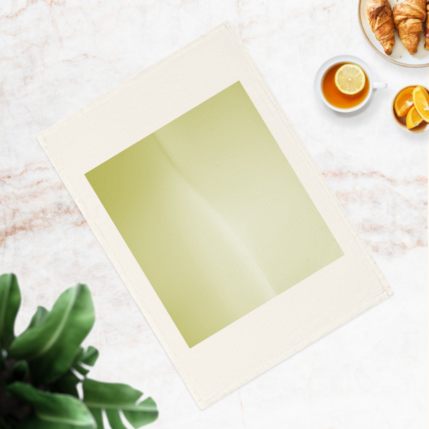 Lemon Fade 19.6" x 27.5" Cotton Tea Towel