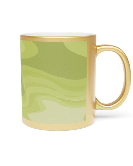 Lemon Wavey 11 oz Metallic Mug (Silver\Gold)