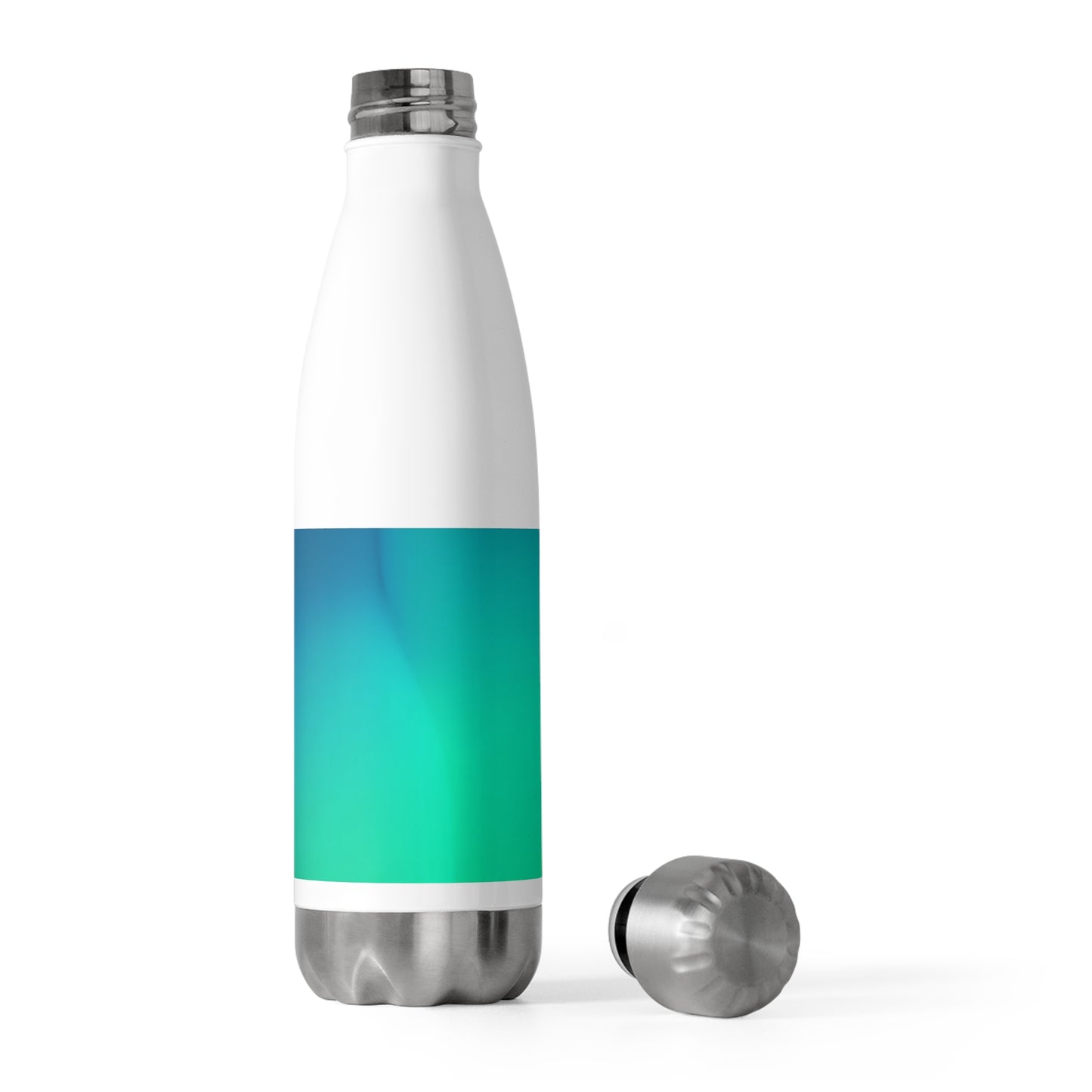 Aquamarine Fade 20oz Insulated White Water Bottle